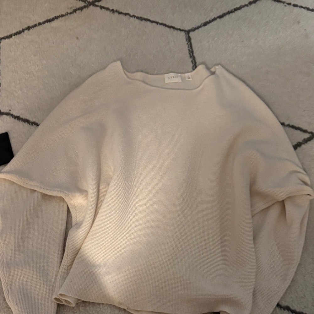 Cyrus Cream Crew Neck Sweater